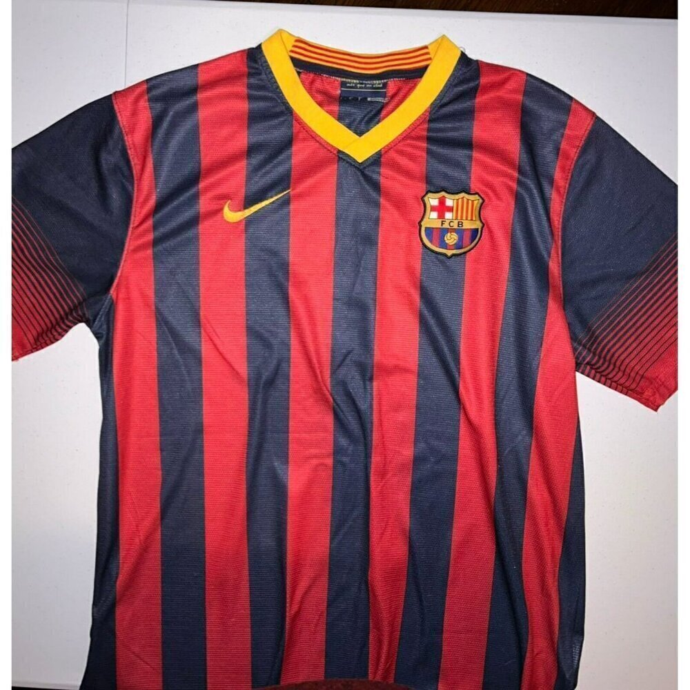 Nike FC Barcelona Jersey Authentic# 052992245 2009-2010 FIFA World Cup Winners - Picture 13 of 14